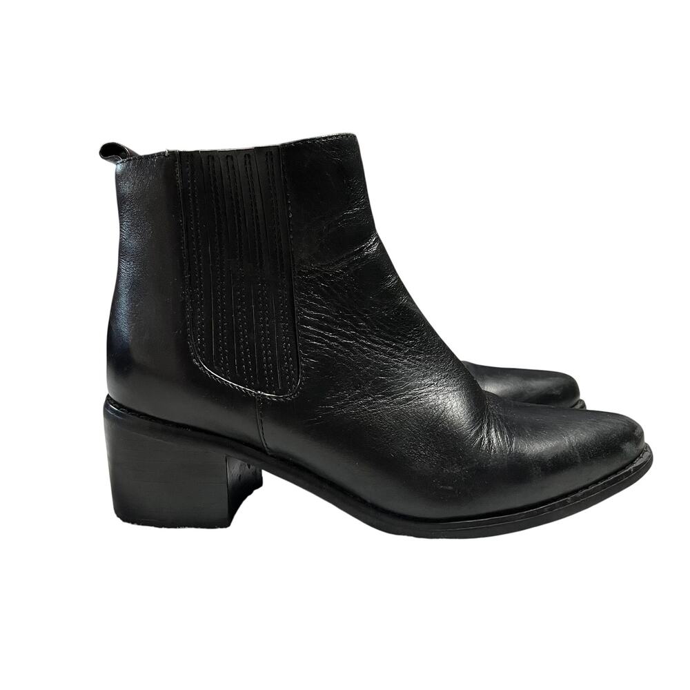 BLONDO Elvina Waterproof Leather Block Heel Ankle Boots Size 6.5M Outdoors
